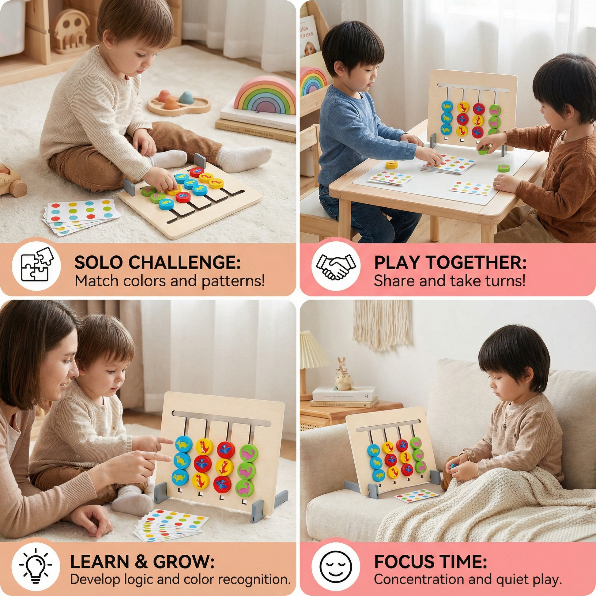 Montessori Wooden Color Matching Game