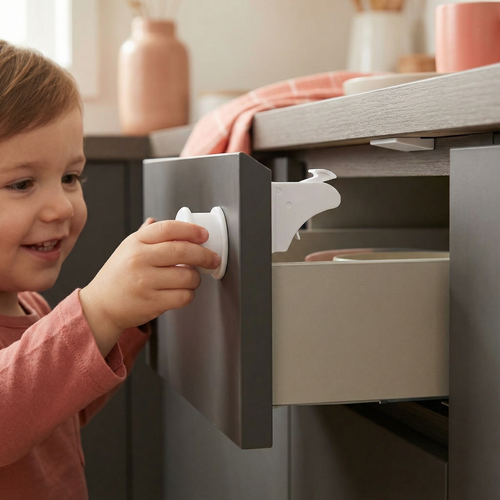 Magnetic Child Safety Cabinet and Door Set