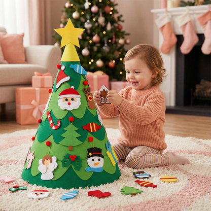 Montessori 3D Felt Christmas Tree