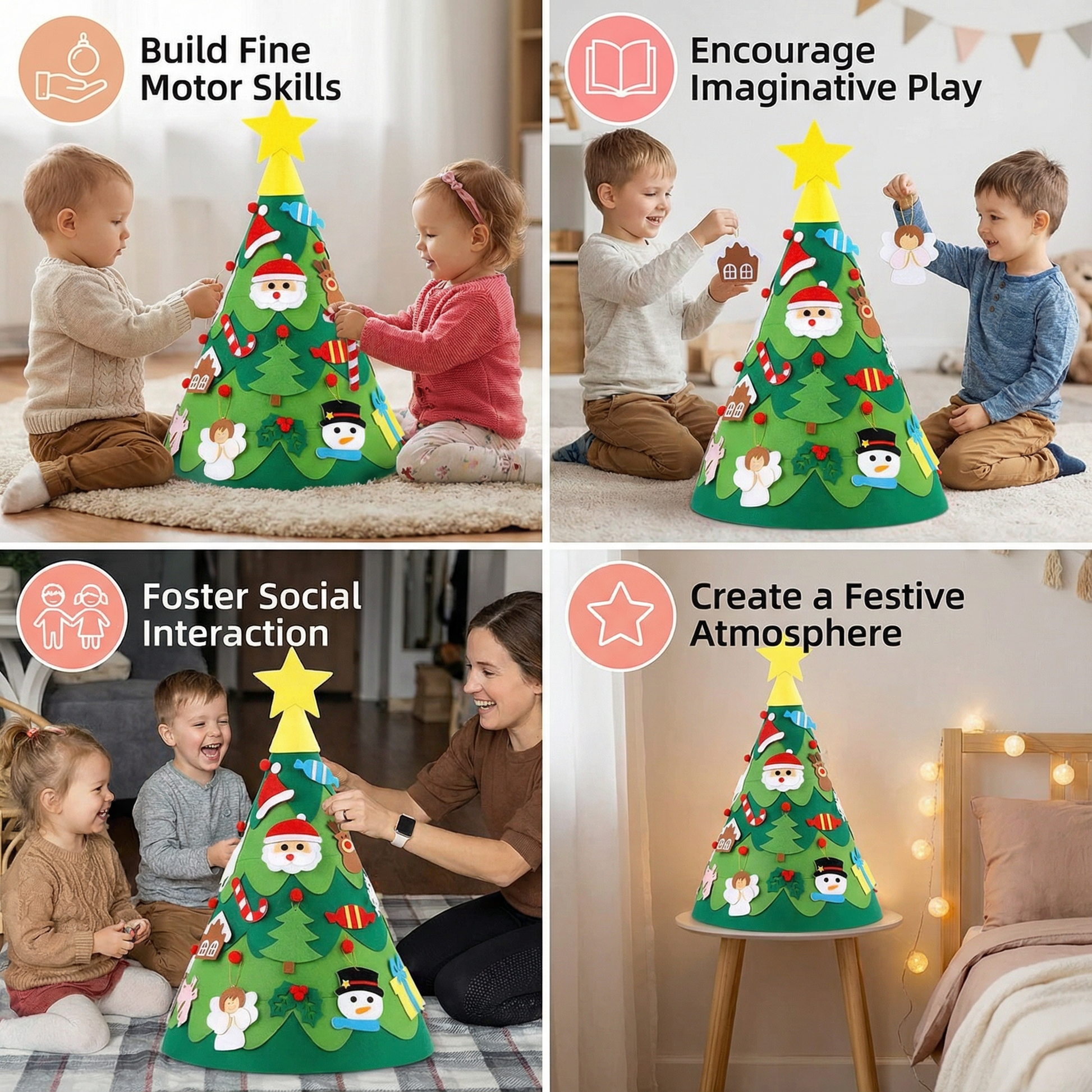 Montessori 3D Felt Christmas Tree