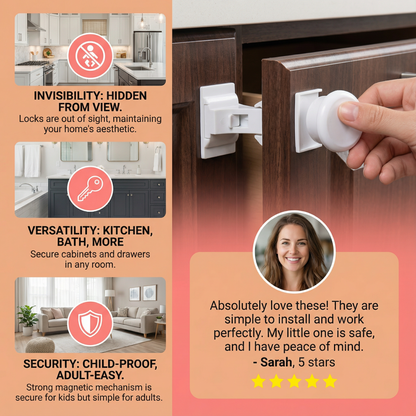 Magnetic Child Safety Cabinet and Door Set