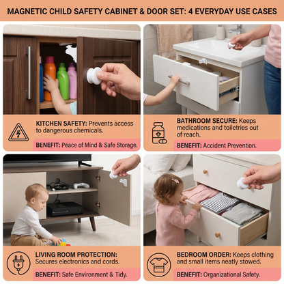 Magnetic Child Safety Cabinet and Door Set