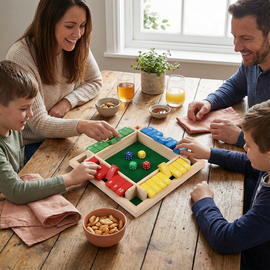 Shut The Box Family Flip Game – 4 Player Set