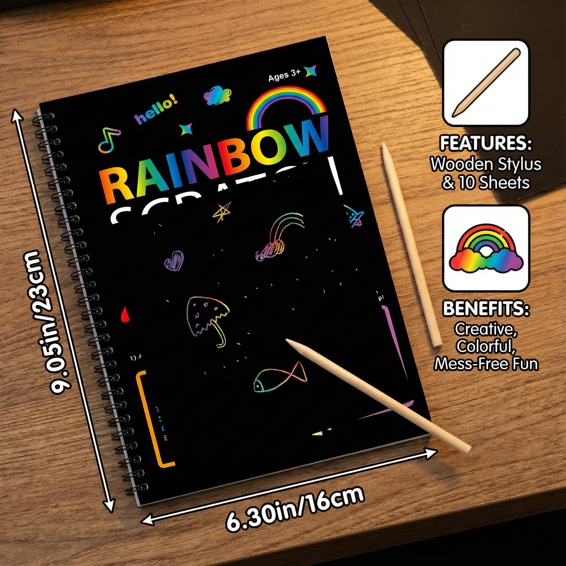 Magical Rainbow Scratch Paper