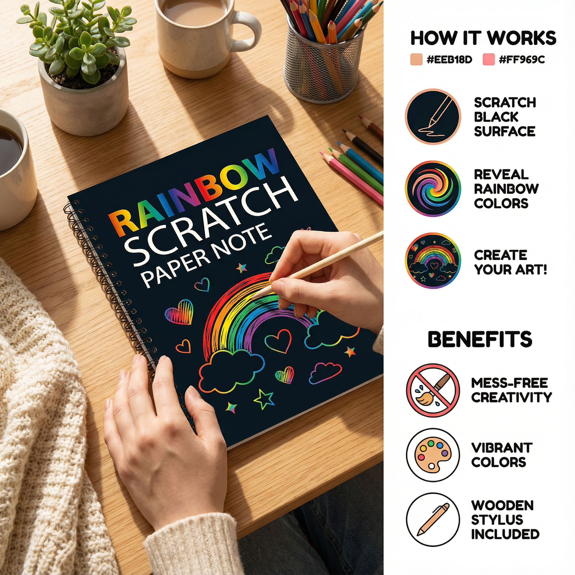 Magical Rainbow Scratch Paper