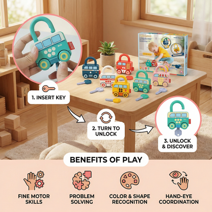 Montessori Key and Lock – Patterns & Colors Toy