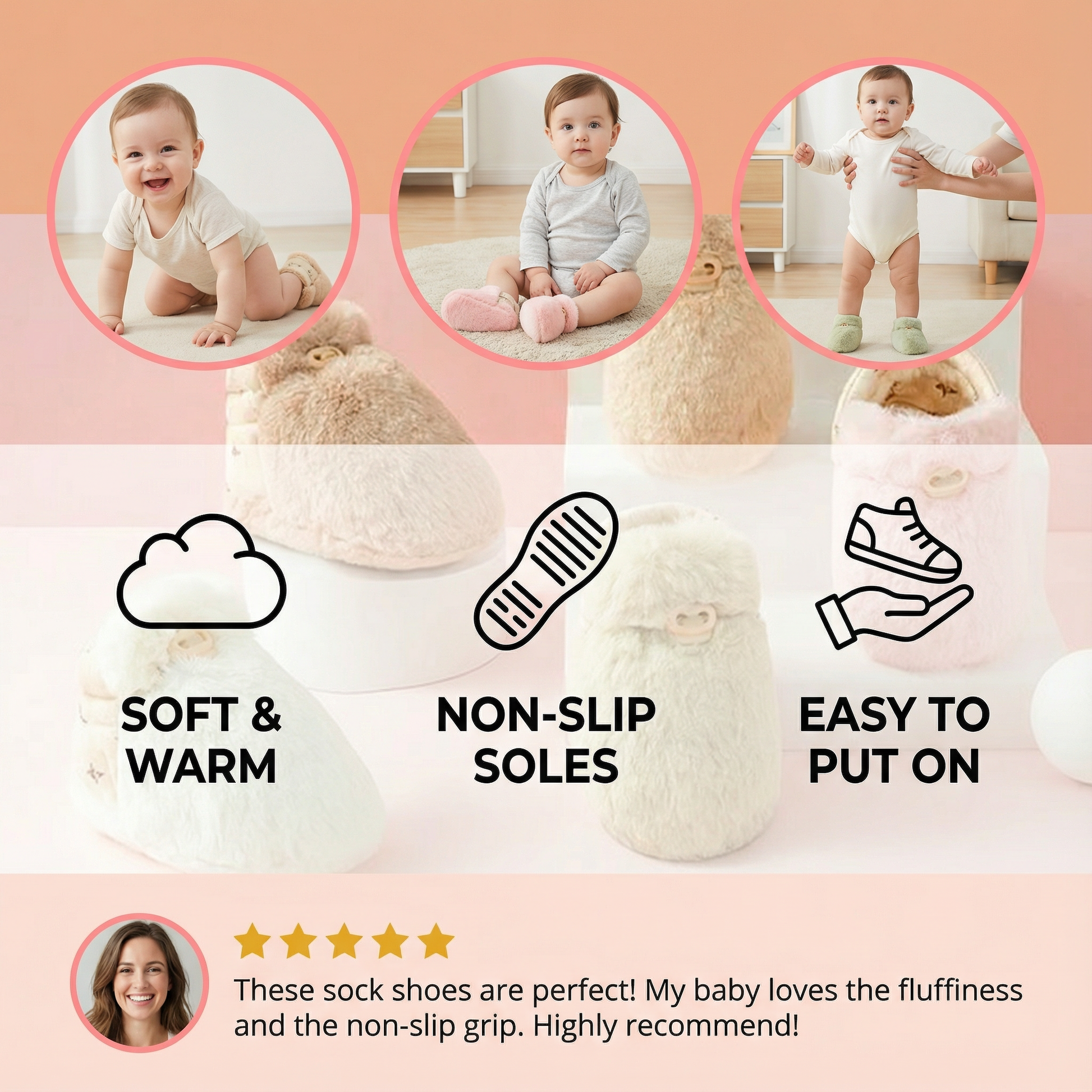 Fluffy Sock Shoes for Babies