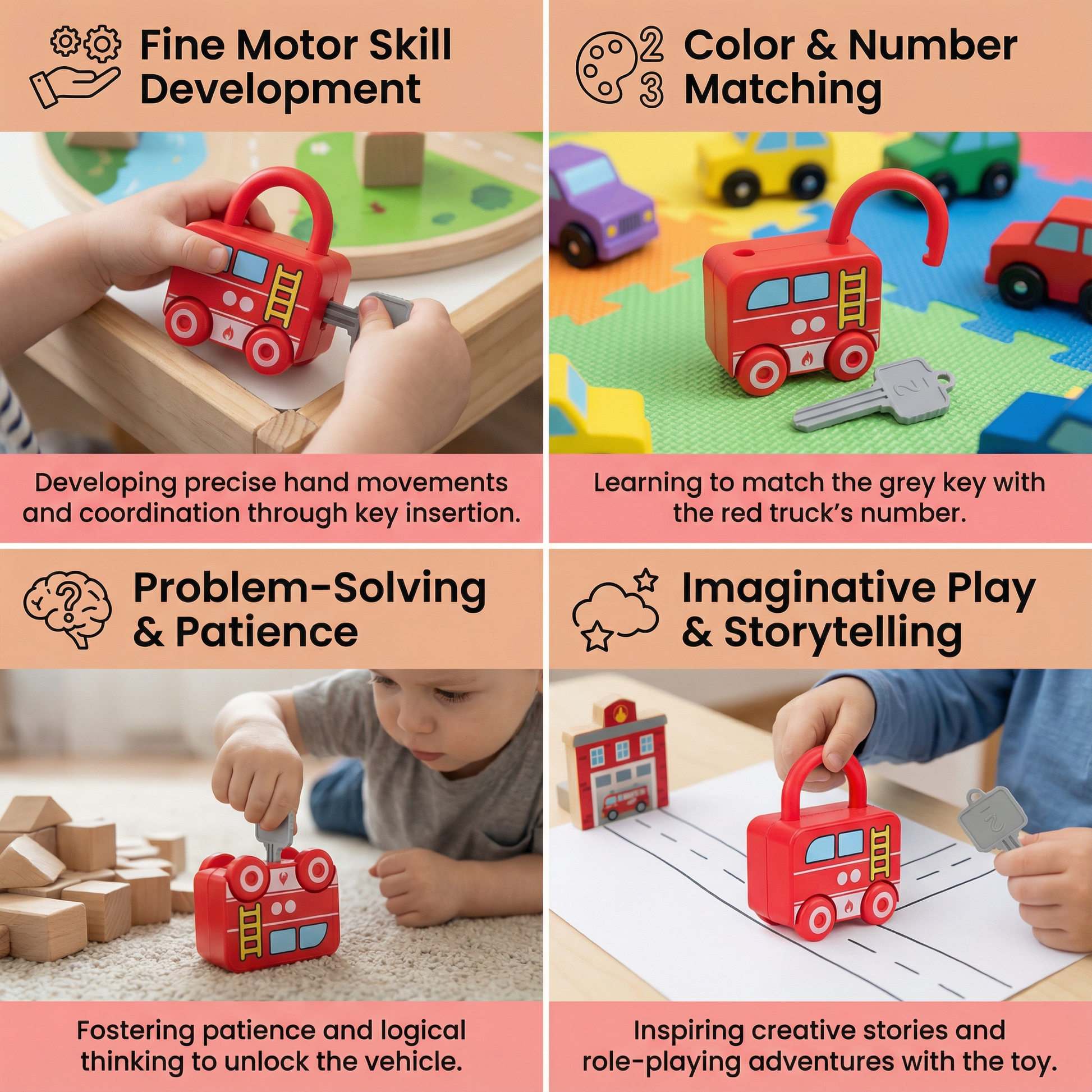 Montessori Key and Lock – Patterns & Colors Toy