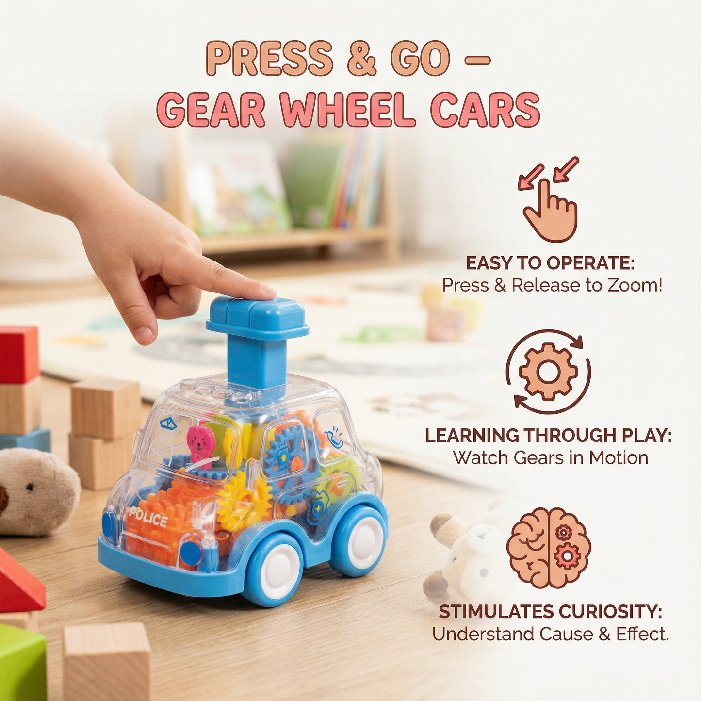 Press & Go – Gear Wheel Cars
