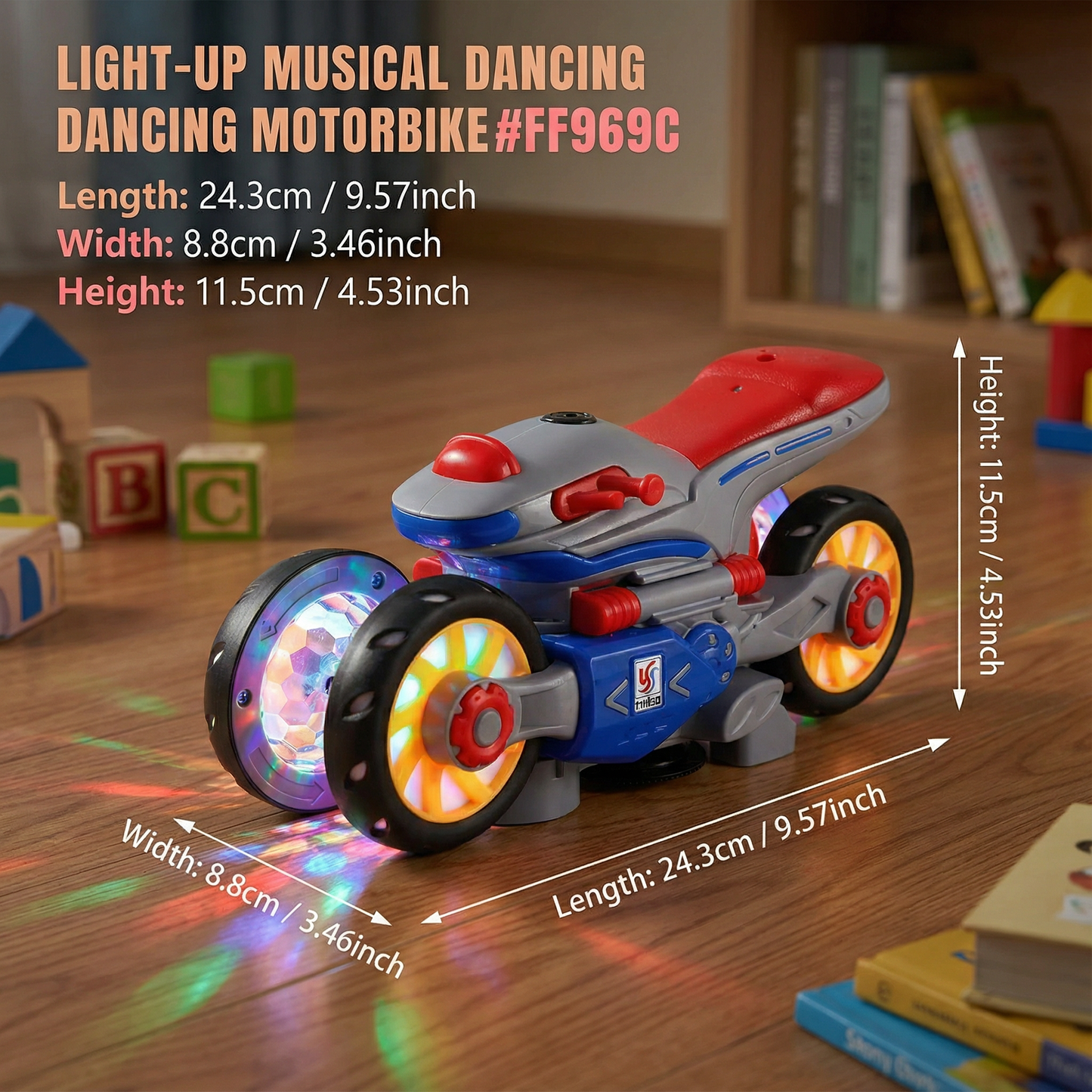 Light-Up Musical Dancing Motorbike