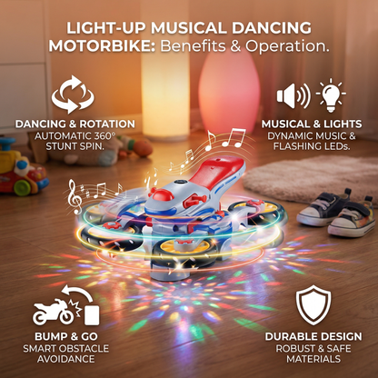 Light-Up Musical Dancing Motorbike
