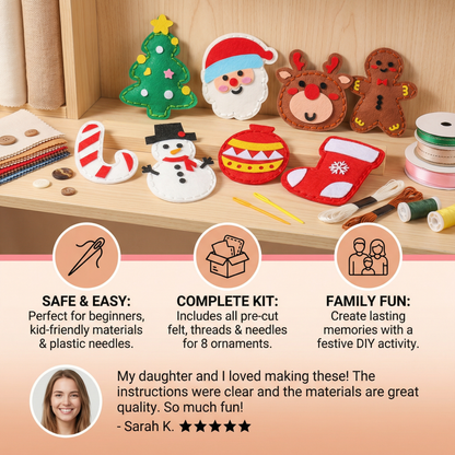 Safe Felt Christmas Set for DIY Sewing