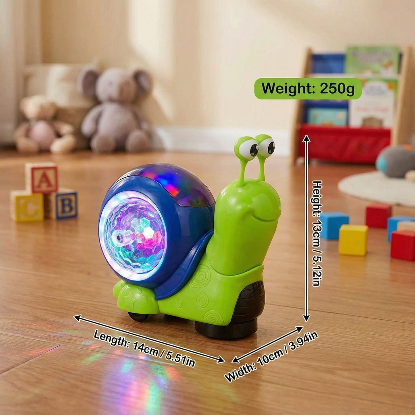 Glowing and Music Playing Crawling Snail Toy