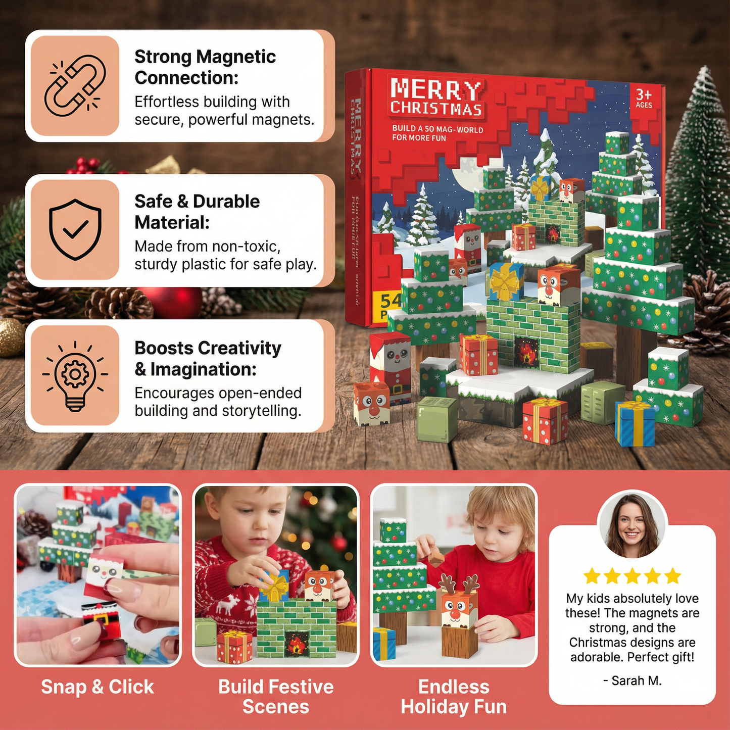 Christmas Magnetic Building Blocks