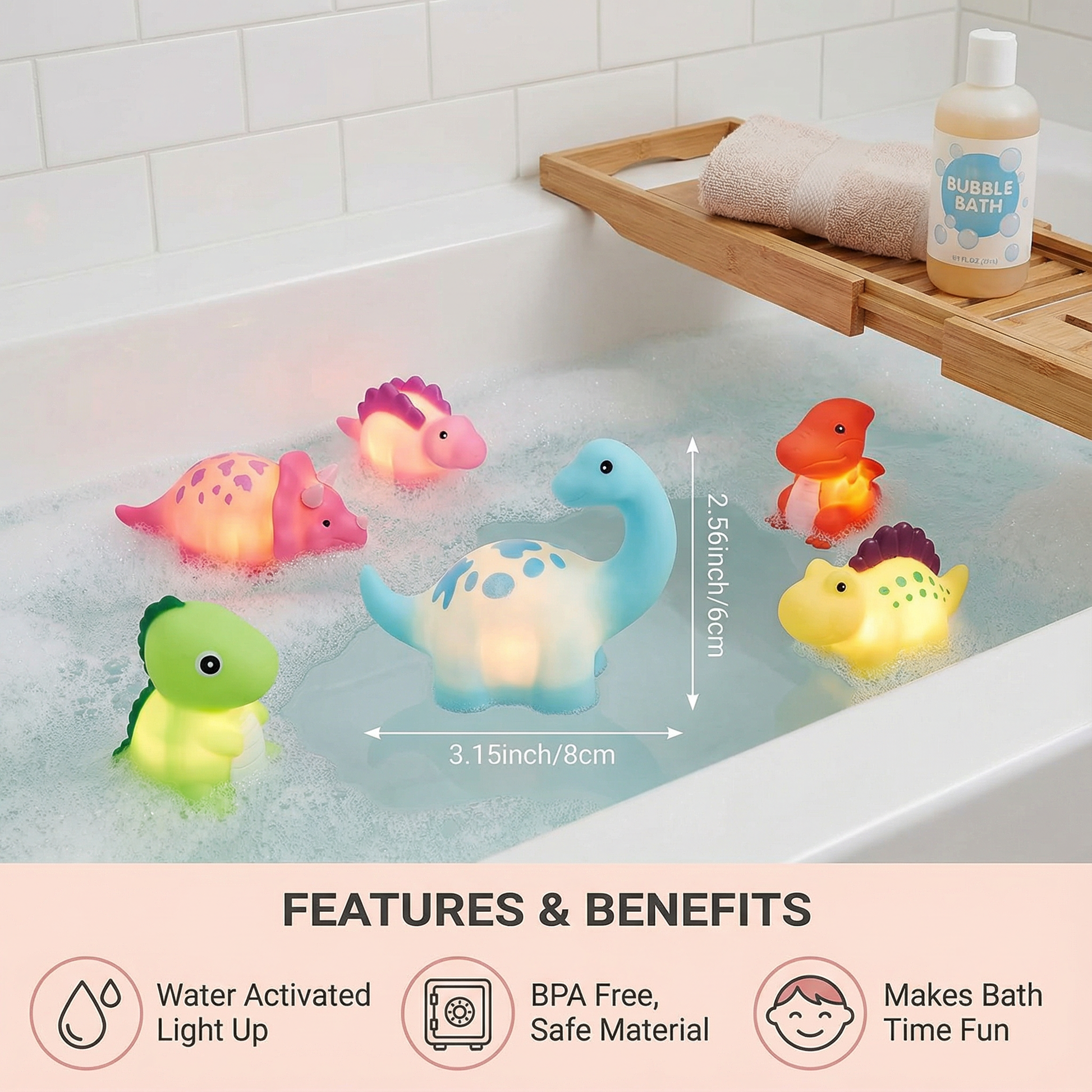 Light Up Dinosaurier Bath Toy