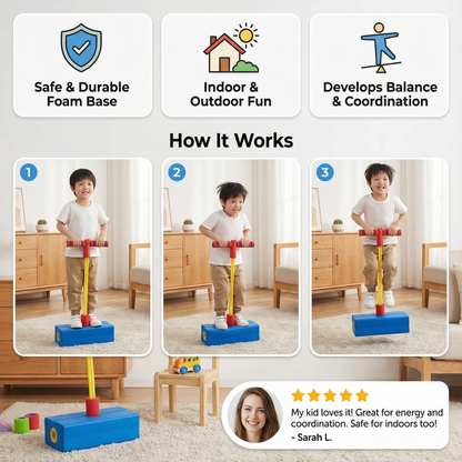 Kids Foam Pogo Jumper – Bouncing Toy for Indoor & Outdoor Fun