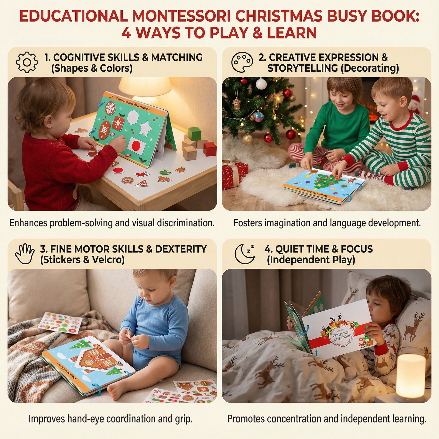 Educational Montessori Christmas Story Book