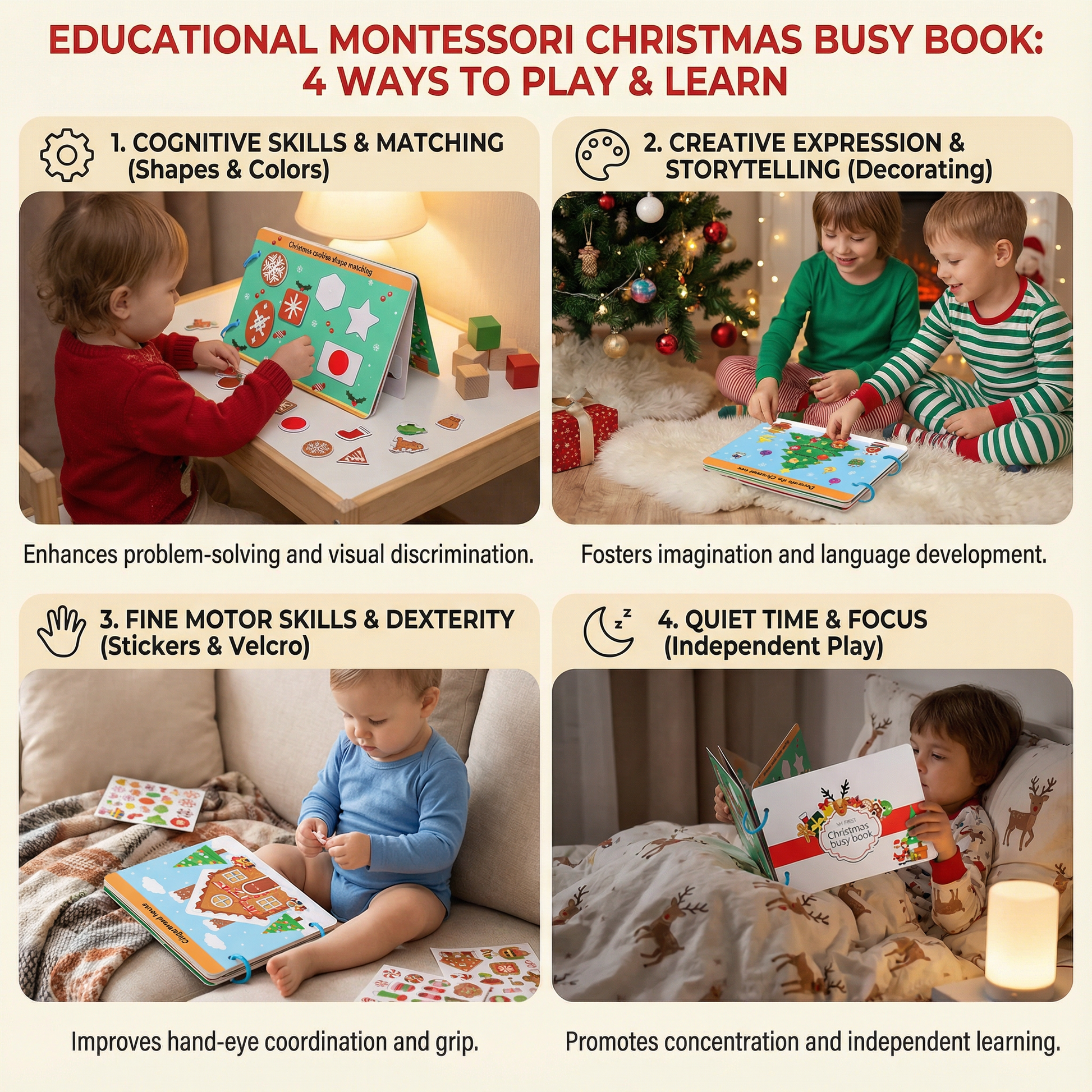 Educational Montessori Christmas Story Book