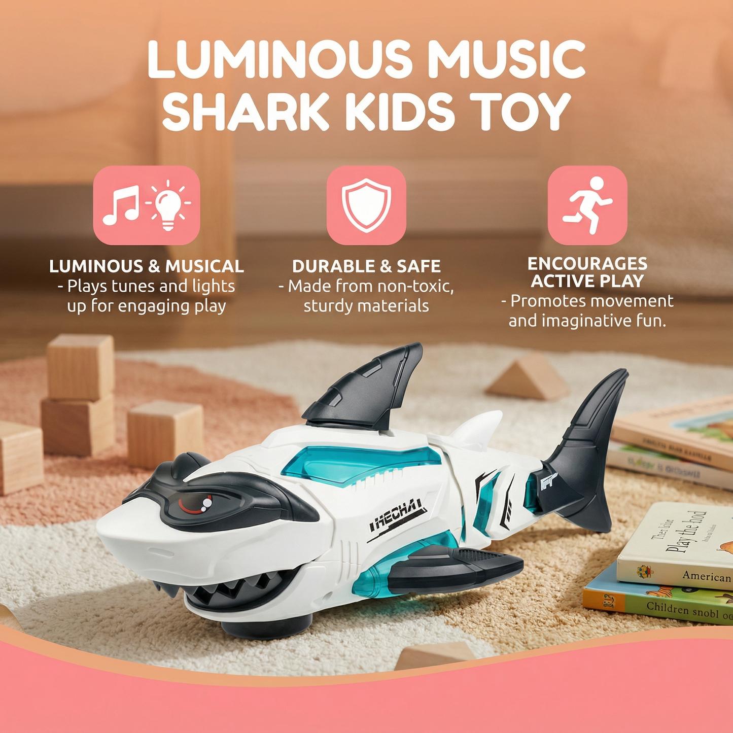 Luminous Music Shark Kids Toy