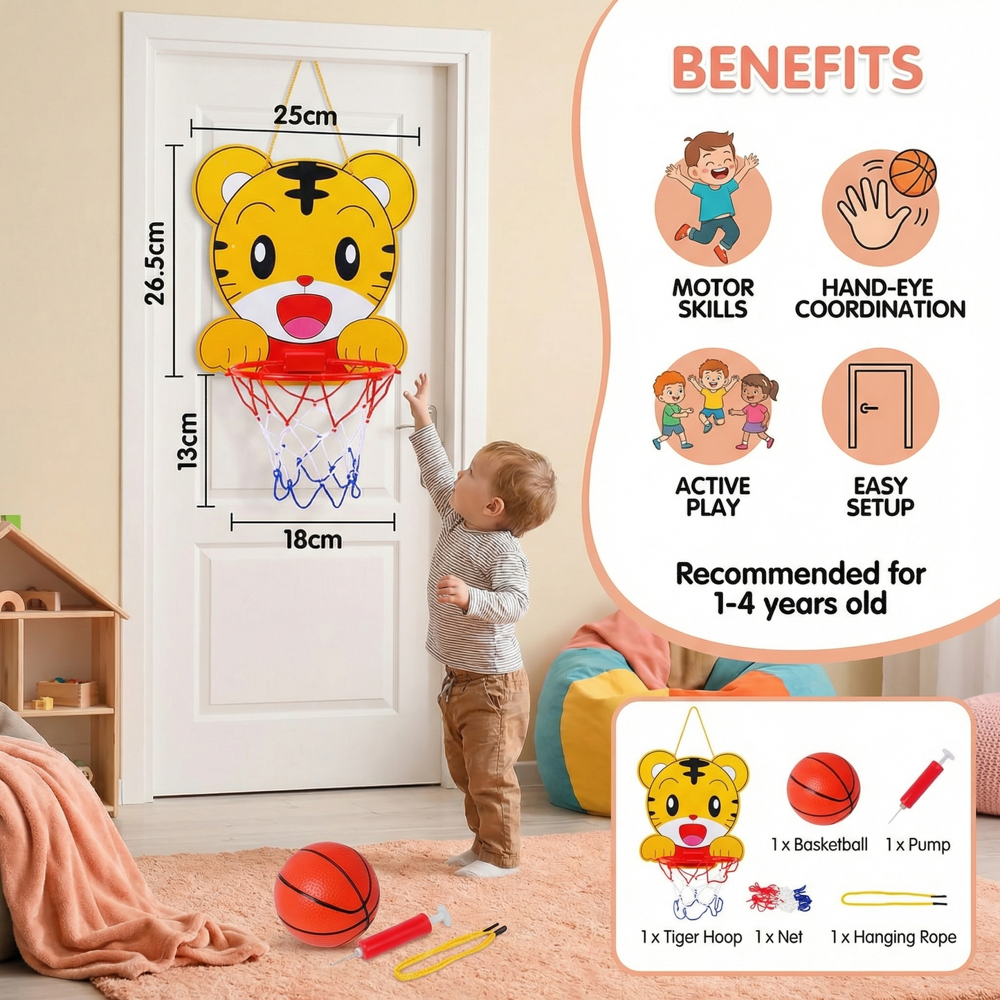 Cute Animal Basketball Set for Kids