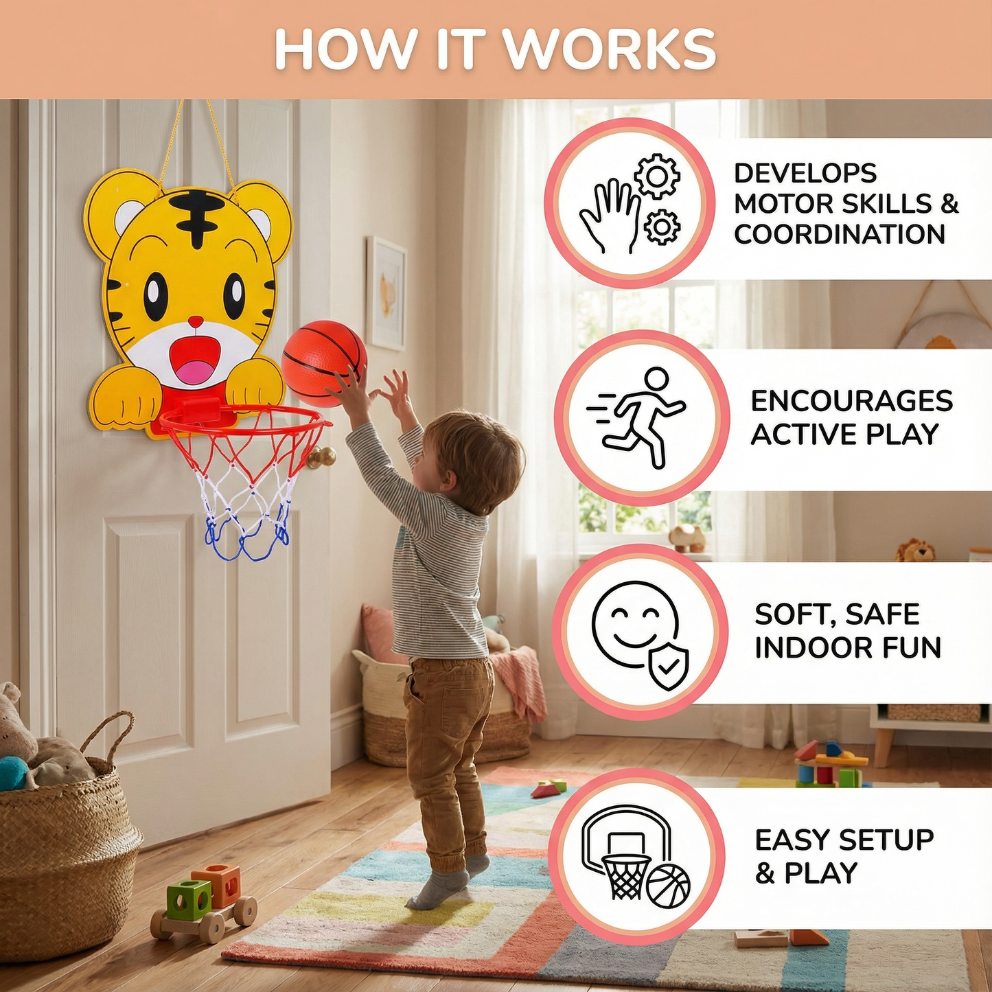 Cute Animal Basketball Set for Kids
