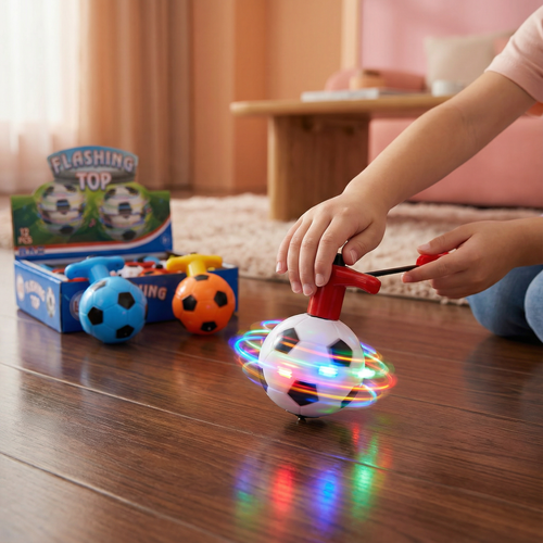 Luminous LED Football Spinning Top Toy