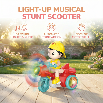 Light-Up Musical Kids Stunt Scooter Toy
