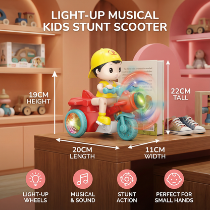 Light-Up Musical Kids Stunt Scooter Toy