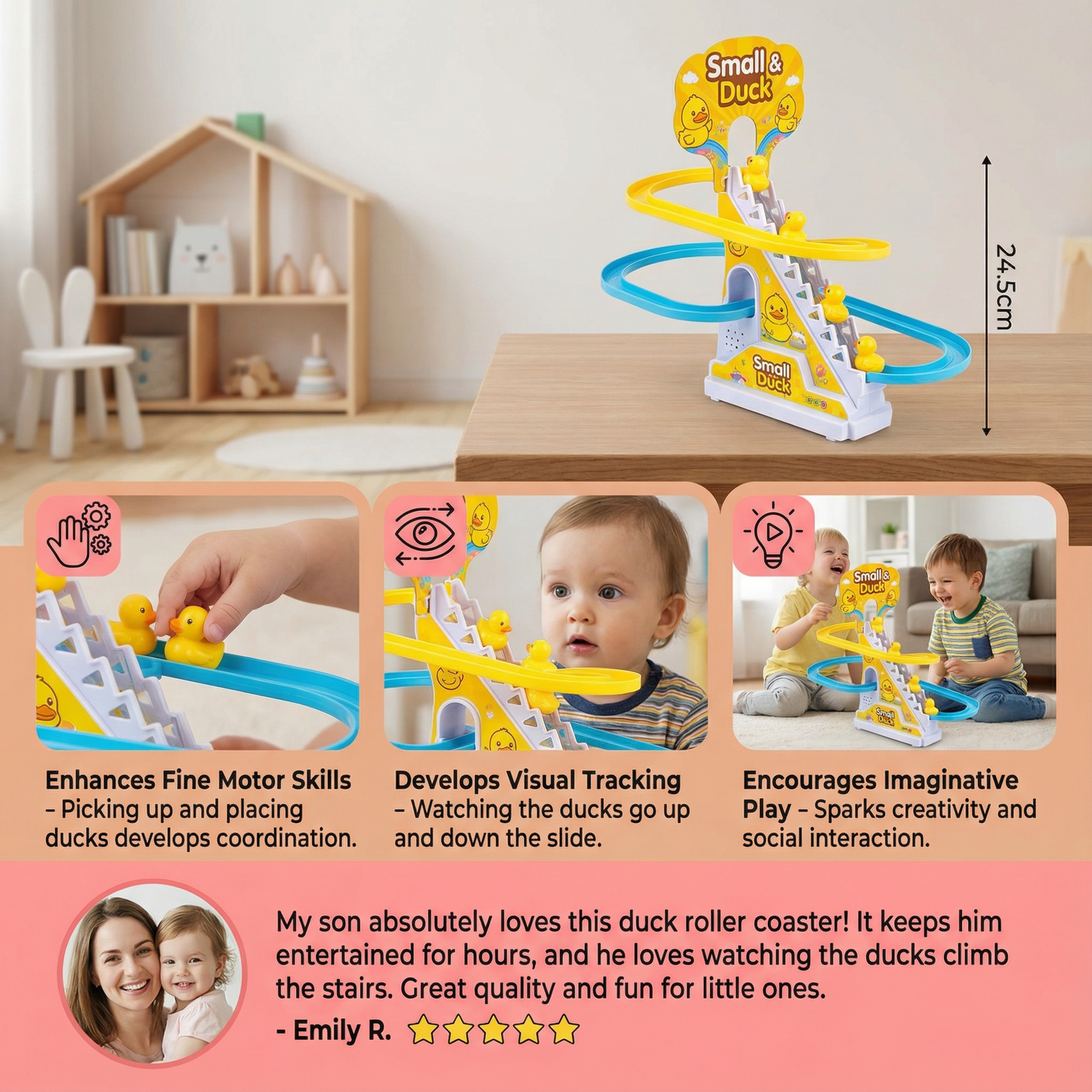 Duck Slide Roller Coaster Fun