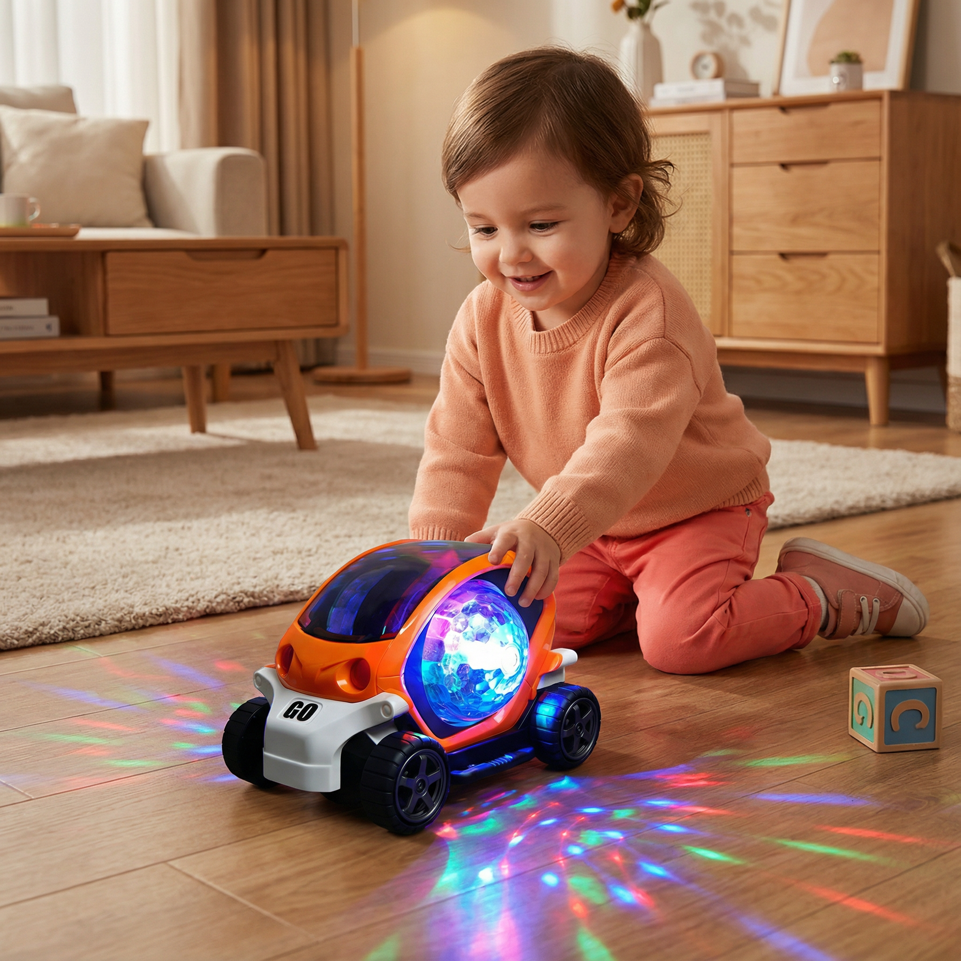 Light Up 360° Music Stunt Car