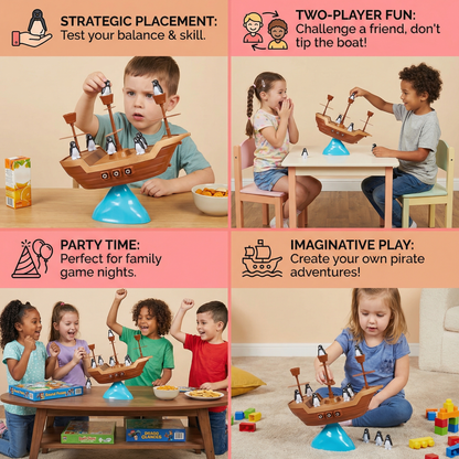 Penguin Pirate Ship Balance Game