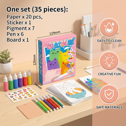 Creative Rainbow Colours Wipe Art Set