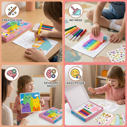 Creative Rainbow Colours Wipe Art Set