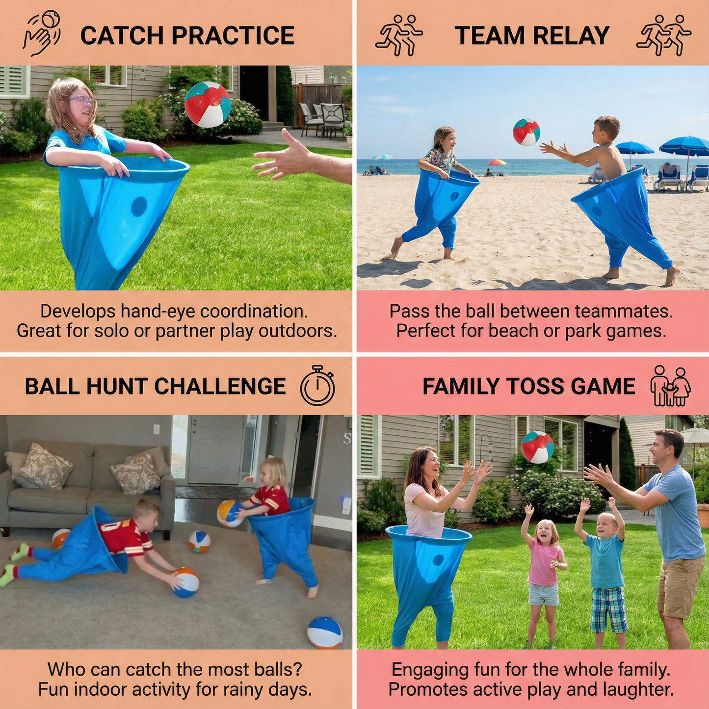 Clown Pants Catch Ball Family Game