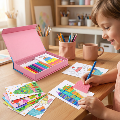 Creative Rainbow Colours Wipe Art Set