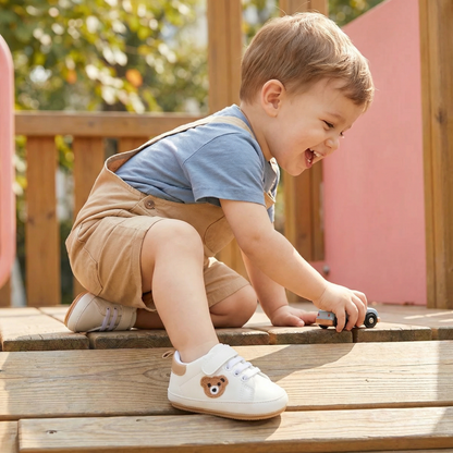 Toddler shoes in a cute bear design