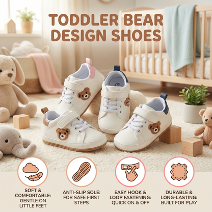 Toddler shoes in a cute bear design