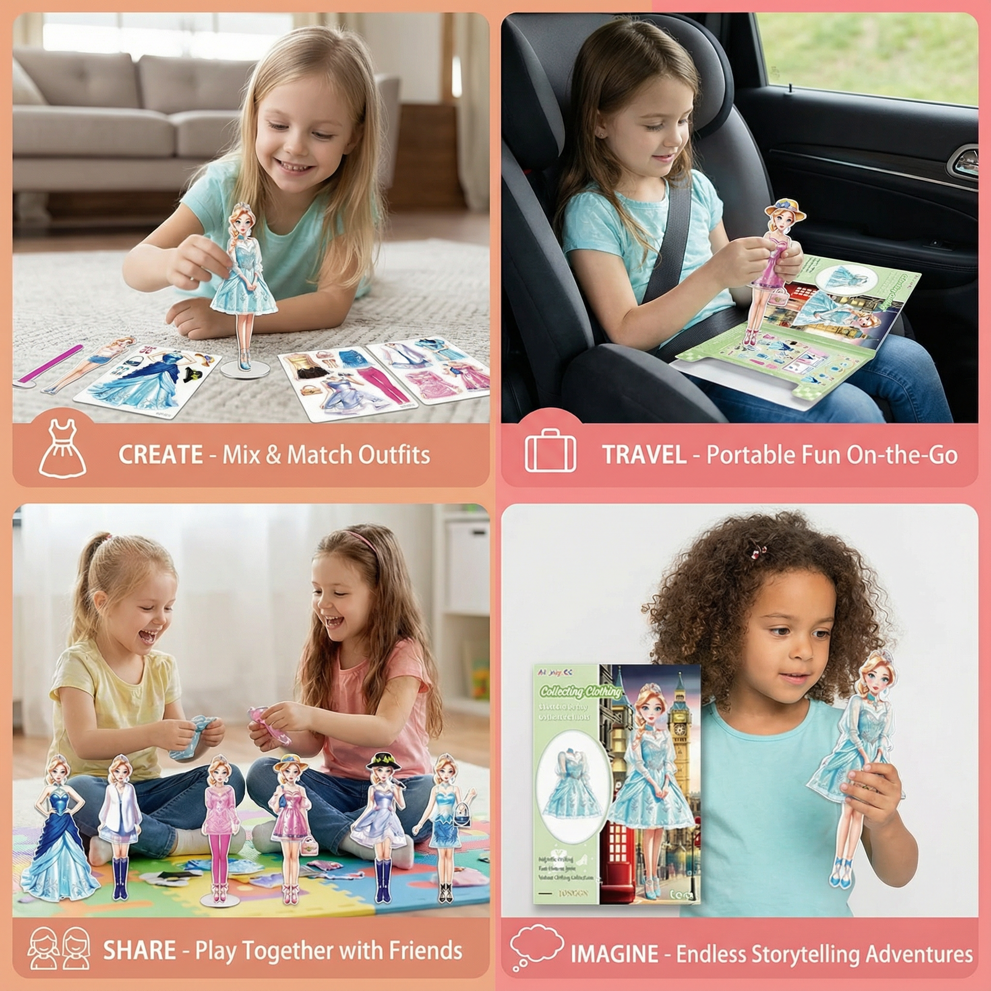 Magnetic Fashion Play Set for Children