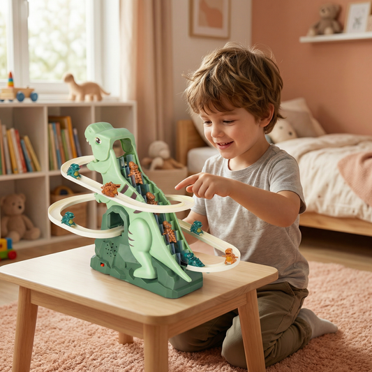 Dino Slide Roller Coaster Fun